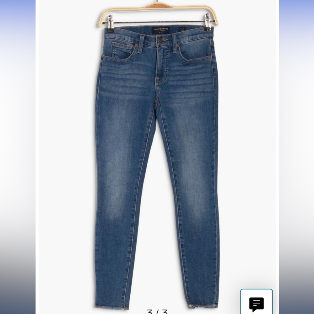 Lucky Brand Ava Skinny Jeans in Englehurst Fray Color Sz 8/29 Ankle - Picture 3 of 9
